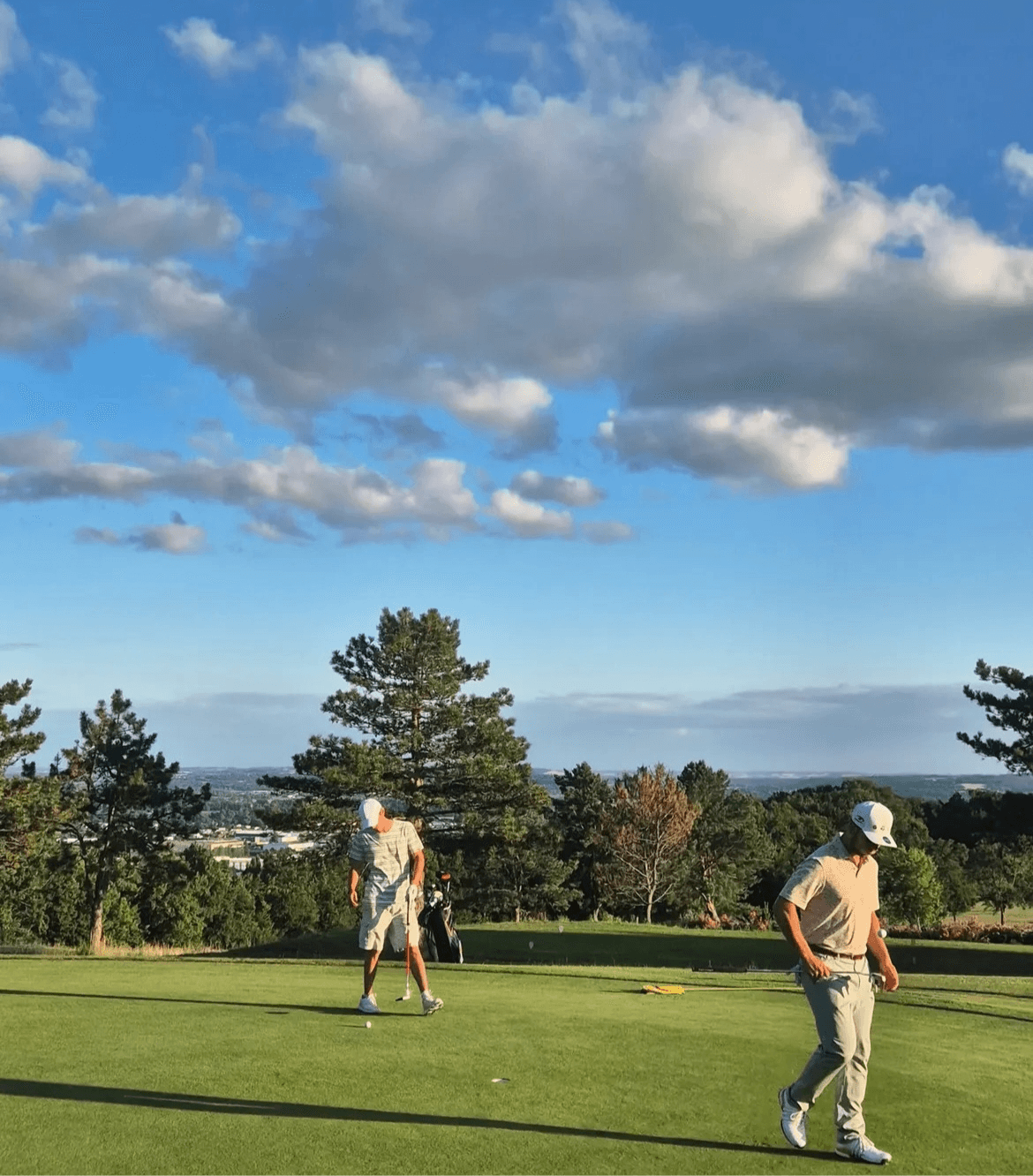 Cours de golf avec le professeur